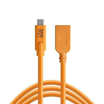 Tether Tools TetherPro USB-C to USB Female Adapter (extender) 4,6m oranje Tether Tools TetherPro USB-C to USB Female Adapter (extender) 4,6m oranje