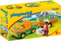 Playmobil - Dierenverzorger Met Neushoorn (70182) - Speelgoed (4008789701824) - thumbnail