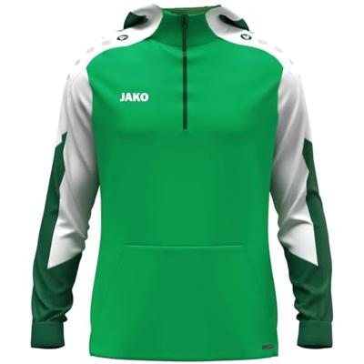 JAKO 6770 Sweater Met Kap Dynamic - Groen/Wit/Donkergroen - L
