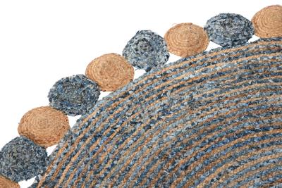 Tapijt DKD Home Decor Blauw Multicolour Indiaas (200 x 200 x 1 cm)