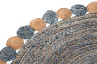 Tapijt DKD Home Decor Blauw Multicolour Indiaas (200 x 200 x 1 cm) - thumbnail