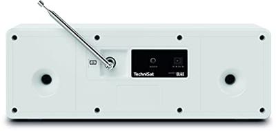 TechniSat DIGITRADIO 4 C - Stereo Digitaal Radio (DAB+, FM, kleurendisplay, Bluetooth-audio streaming, hoofdtelefoonaansluiting, AUX-in, radiowekker, OLED-display, 20 Watt RMS, Elac-luidsprekers) wit