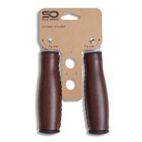 Selle Orient fiets handvatten 135mm bruin kunstleer - thumbnail