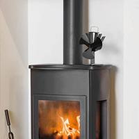 Kachelventilator met 3 vinnen zwart - thumbnail