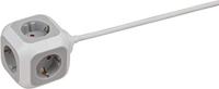 Brennenstuhl ALEA-Power socket kubus 4-voudig (met 1,4 m kabel en kinderbeveiliging) - 1150090 - thumbnail