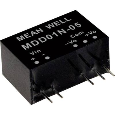 MEAN WELL MDD01N-05 DC/DC-convertermodule 100 mA 1 W Aantal uitgangen: 2 x Inhoud 1 stuk(s) MEAN WELL MDD01N-05 DC/DC-convertermodule 100 mA 1 W Aantal uitgangen: 2 x Inhoud 1 stuk(s)