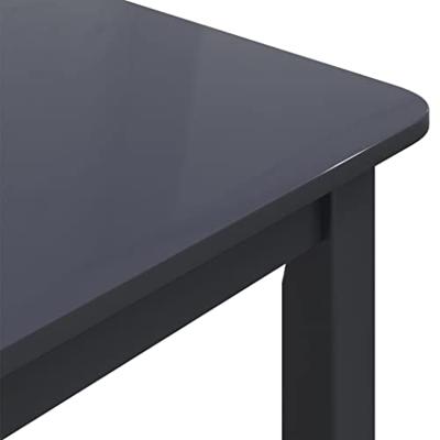 Eettafel 114x71x75 cm massief rubberwood zwart - thumbnail