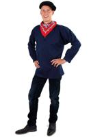 Blauwe kiel volwassenen man/vrouw - thumbnail