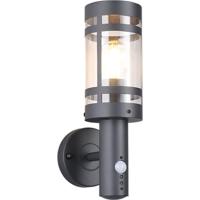 LED Tuinverlichting - Buitenlamp - Wandlamp - Trion Paulo - E27 Fitting - Bewegingssensor - Antraciet - Metaal - thumbnail