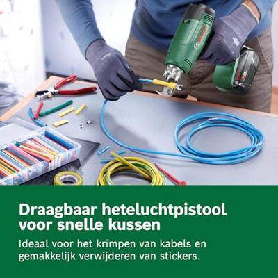 Bosch Groen EasyHeat 18V-500 Accuheteluchtpistool | Incl. Reduceermondstuk | Zonder Accu en Lader - 06032A8000 Bosch Groen EasyHeat 18V-500 Accuheteluchtpistool | Incl. Reduceermondstuk | Zonder Accu en Lader - 06032A8000