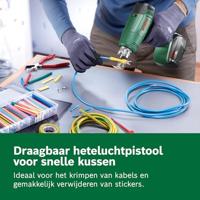 Bosch Groen EasyHeat 18V-500 Accuheteluchtpistool | Incl. Reduceermondstuk | Zonder Accu en Lader - 06032A8000 - thumbnail