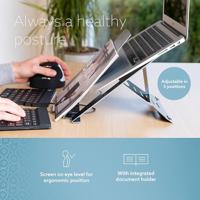 Notebook-standaard R-Go RGORIDOCBL Aluminium - thumbnail