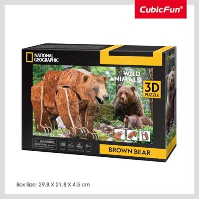 Cubic Fun 3d puzzel national geographic bruine beer
