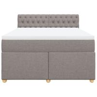 Boxspring met matras stof taupe 140x200 cm - thumbnail