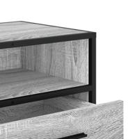 Tv-meubel 80x34,5x40 cm bewerkt hout metaal grijs sonoma eiken - thumbnail