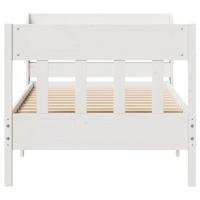 Bedframe zonder matras massief grenenhout wit 140x200 cm - thumbnail
