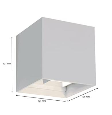 LED Wandlamp Cubo - 2700K - 6 Watt - Wit - Kubus - Dimbaar