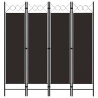 VidaXL Kamerscherm met 4 panelen 160x180 cm bruin - thumbnail