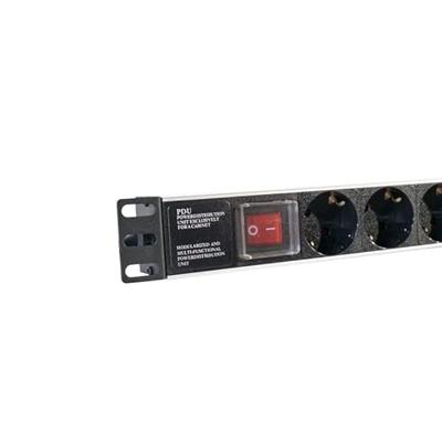 Strip 19" 8 Tomas Schuko con On/Off Switch 2LAN REG8SCHINT 250V 3500W 2M Strip 19" 8 Tomas Schuko con On/Off Switch 2LAN REG8SCHINT 250V 3500W 2M