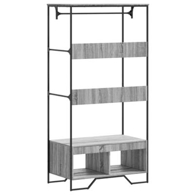 VidaXL Kledingkast 90x50x180 cm bewerkt hout grijs sonoma eikenkleurig