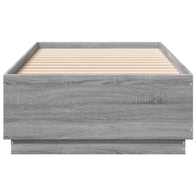 Bedframe met LED-verlichting grijs sonoma eiken 100x200 cm