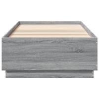 Bedframe met LED-verlichting grijs sonoma eiken 100x200 cm - thumbnail