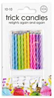 Magische taartkaarsjes 10 stuks op kaart - thumbnail