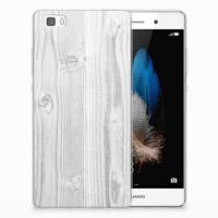 Huawei Ascend P8 Lite Bumper Hoesje White Wood - thumbnail