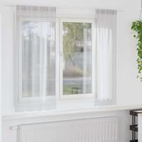 VidaXL Voile gordijn 2 pcs lichtgrijs 175 x 140 cm polyester - thumbnail