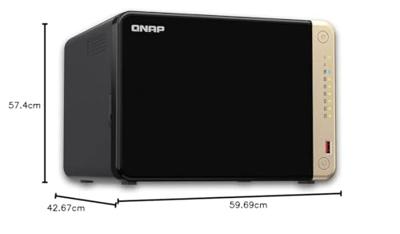QNAP TS-664 NAS Tower Ethernet LAN Zwart N5095 QNAP TS-664 NAS Tower Ethernet LAN Zwart N5095