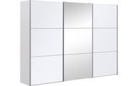 Goossens Kledingkast Easy Storage Sdk, 303 cm breed, 220 cm hoog, 2x 3 paneel glas schuifdeuren en 1x 3 paneel spiegel schuifdeur midden - thumbnail