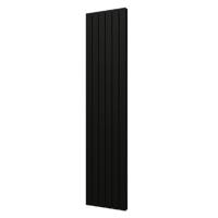 Designradiator Plieger Cavallino Retto Dubbel 1287 Watt Middenaansluiting 200x45 cm Mat Zwart - thumbnail