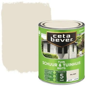 Cetabever Schuur en Tuinhuis Beits Dekkend Zijdeglans - RAL 9001 - 0,75 liter