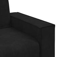 Tweezitsbank 120 cm fluweel zwart - thumbnail