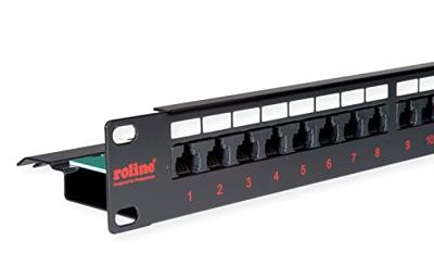 ROLINE Cat.6 (Class E) 19 patchpaneel, 24P, onafgeschermd, zwart