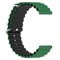 Ocean Style bandje - Groen / zwart - Garmin Vivoactive 6 / Vivoactive 5 / Vivoactive 3 - thumbnail