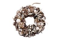 HBX Natural Living Krans northern glow snow d30cm wit - thumbnail