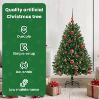 VidaXL Kunstkerstboom met 150 led groen 120 cm pvc en metaal - thumbnail