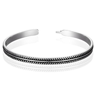 LGT JWLS Vintage Manchetarmband - Tibetaans Zilver - Edgy LGT JWLS Vintage Manchetarmband - Tibetaans Zilver - Edgy