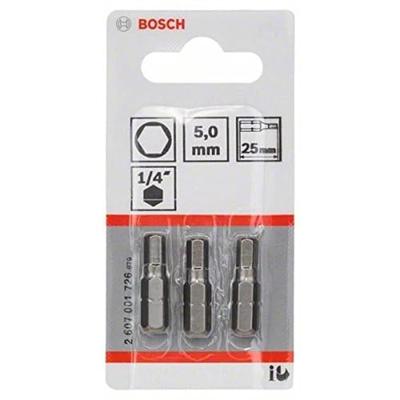 Bosch Accessories Inbus-bit 5 mm Extra hard C 6.3 3 stuk(s)