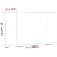 Hoofdbordkussen 80 cm stof zwart - thumbnail