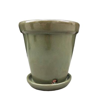 Geglazuurde pot 'army' - P 15 cm