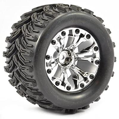Fastrax Arrow MT banden op chrome 6-spaaks velgen - 1/10 Truck