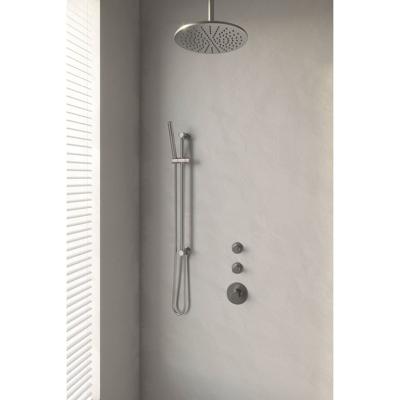 Brushed Edition thermostatische inbouw regendouche set met 30 cm douchekop en handdouche en RVS geborsteld PVD