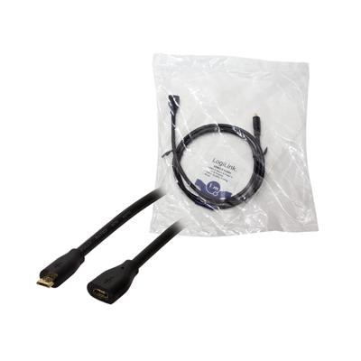 LogiLink CU0121 USB-kabel USB 2.0 USB-micro-B stekker, USB-micro-B bus 1.00 m Zwart LogiLink CU0121 USB-kabel USB 2.0 USB-micro-B stekker, USB-micro-B bus 1.00 m Zwart