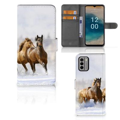 Nokia G22 | Telefoonhoesje | Met pasjeshouder | Paarden