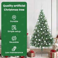 VidaXL Kunstmatig voorverlicht kerstboom met 300 led groen 180 cm pvc - thumbnail