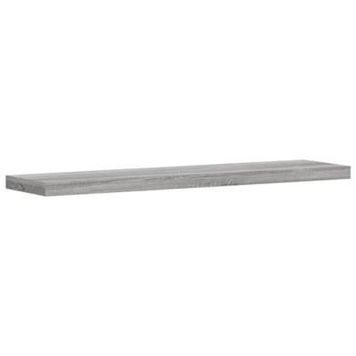 Wandschappen 4 st 40x10x1,5 cm bewerkt hout grijs sonoma eiken - thumbnail
