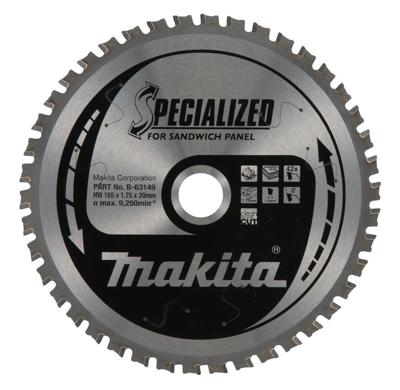 Makita Accessoires B-63133 | Cirkelzaagblad Sandwichpaneel | Specialized | 165x20x1,75 42T 0G - B-63133 Makita Accessoires B-63133 | Cirkelzaagblad Sandwichpaneel | Specialized | 165x20x1,75 42T 0G - B-63133