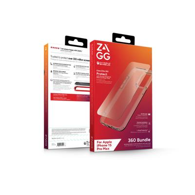 ZAGG InvisibleShield 360 Bundel voor iPhone 15 Pro Max Full Protection